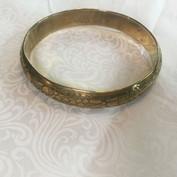 Gold Plated Bangle Bracelet - Picture 2 of 6
